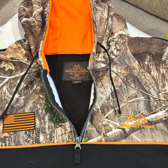 New Realtree Black w/Camo 1/4 Zip Pullover Fleece Hoodie Size M (NWOT) - Picture 7 of 12